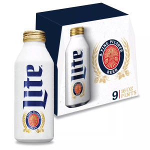 Miller Lite Almunium 9 Bottles
